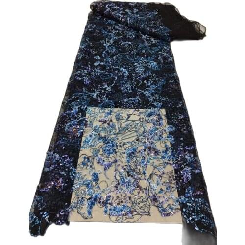 Sparkly Sequins Tulle Lace Latest African Fabric JRB-14.61601 Nigerian French Material With Shinny for Party or Fashion Dress