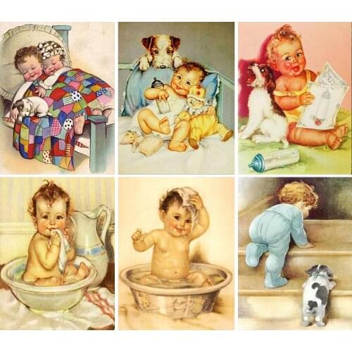 5D DIY Diamond Painting Cartoon Portrait Rhinestone Picture Full Square/Round Diamond Embroidery Mosaic Home Decoration Gift Kit