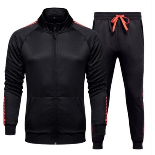 Autumn Winter Men New Gym Sports Suit Tracksuit Men 2 Pieces Sweatshirt+Pants Sportswear Suit Fashion Jogging Sweatshirts Sets