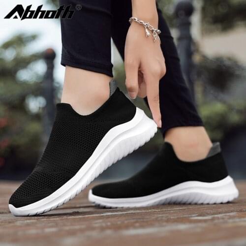 Abhoth Women Sneaker Breathable Elastic Mesh Comfortable Men Running Shoes Non-slip Wear-resistant Sleeve Shoes Zapato De Hombre