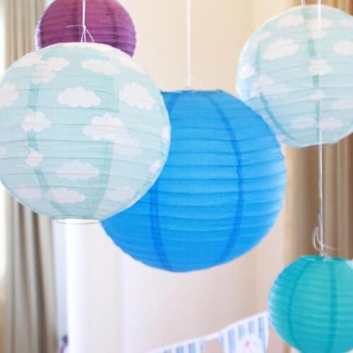 Hot saling 30cm Round paper lantern wedding Christmas Birthday Party decoration childrens bedroom hanging decorations lantern