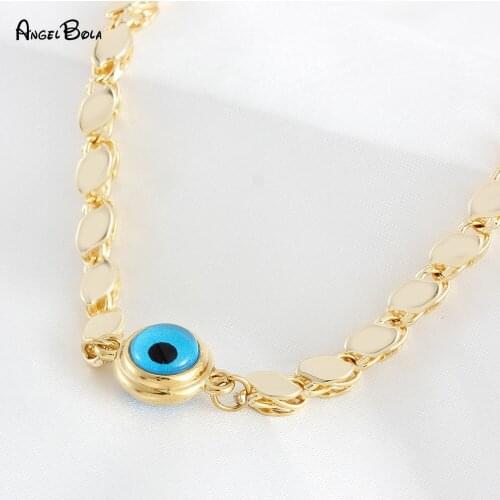 Fashion Luxury Personality Lucky Devil Eyes Women Charm Gold Jewelry Bracelet Event Party Gift Wholesale