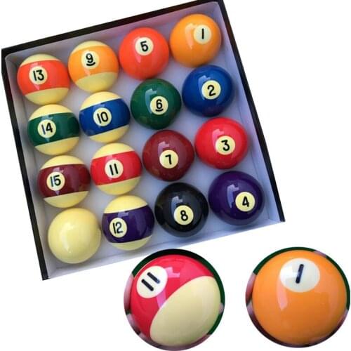 International Standard 57.25mm Resin Billiard Pool Balls 16pcs 2 1/4" complete set of Balls with small Ball No design China