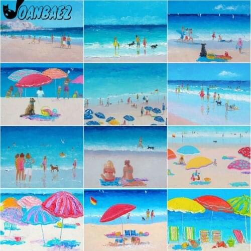 Blue Seascape Diamond Painting Cross Stitch Embroidery Summer Beach Digital Mosaic Kit Handmade Home Decoration Accessories