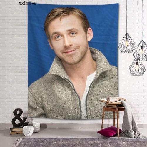 Customized Ryan Gosling Hanging Fabric Background Wall Covering Home Decoration Blanket Tapestry Bedroom,Living Room Wall Decor