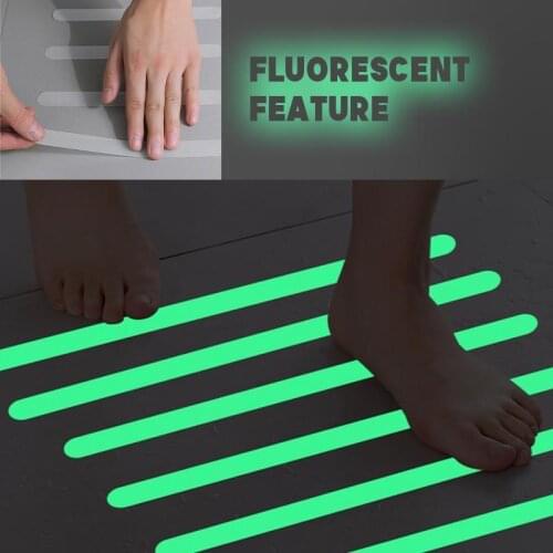 12PCS Non-slip Shower Strip Sticker Transparent Bathtub Mat Step Baby Anti-fall High Strength Paste Hoom Safety Tape Pad Sticker