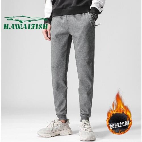 Spring new pants mens Korean version of the trend of casual pants plus velvet thickened sports pants mens footwear pants