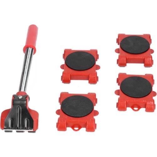 5Pcs Furniture Moving Lifter Adjustable Height Multifunctional Heavy Duty Handling Tool Base Furniture Moving Lifter
