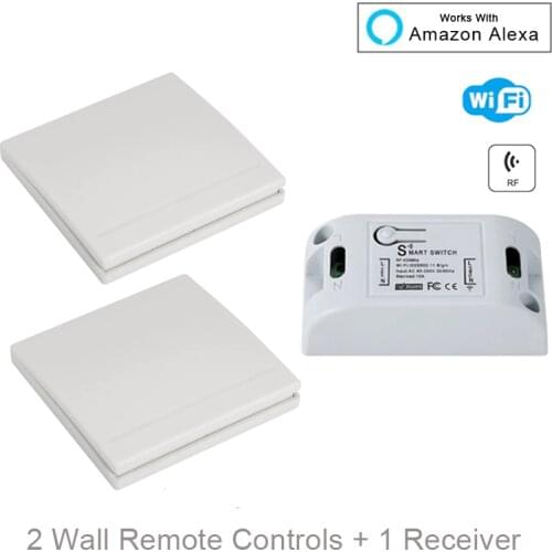 QIACHIP Wifi Wireless Wall Light Switch Smart Home 433Mhz RF Remote Control Receiver Led Lamp Switch Work With Amazon Alexa DIY