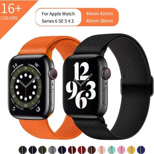 Solo Loop For Apple watch band series 6 44mm 40mm Fabric Nylon Elastic belt Strap bracelet iWatch 6 5 4 SE 38mm 42mm Watchband