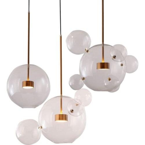 Post modern Nordic bubble glass chandelier living room dining room bedroom designer fashion Chandelier