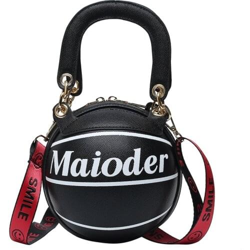 Round Basketball Shoulder Bags for Women Crossbody Bag Fashion Purses and Handbags Ladies Pu Leather Cute Bag Designer Bag
