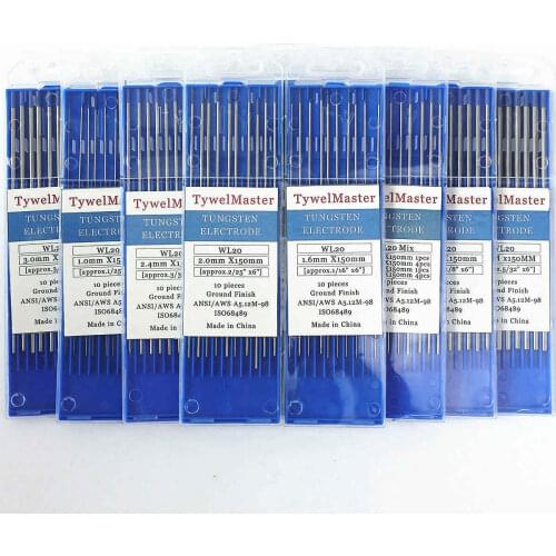 WL20 Tungsten Electrode Professional Tig Rod 1.0 1.6 2.0 2.4 3.0 3.2 4.0mm for option 2.0% Lanthanated for Tig Welding Machine