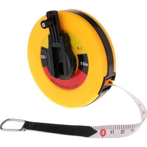 Fiber Measuring Tape 10/30m Hand-held Disc Flexible Ruler Wind Up Measure