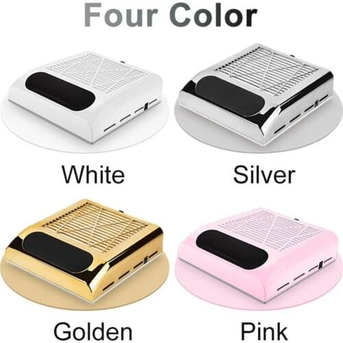 80W Nail Dust Suction Dust Collector Fan Vacuum Cleaner Manicure Machine Tools Strong Power Nail Fan Art Manicure Salon Tools