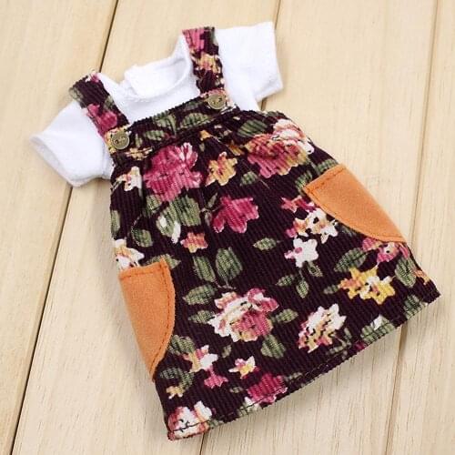 [wamami] 12" Neo Doll Doll Fashion Brown Floral Dress / Clothing