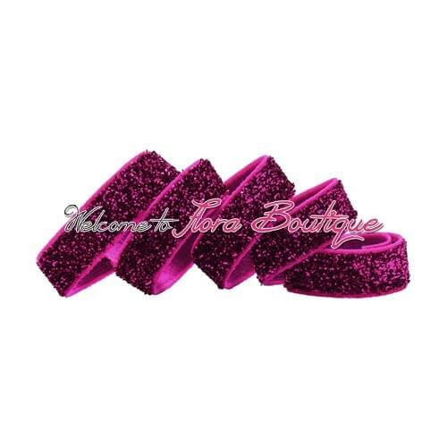 Hot pink glitter elastic, 3/8" metallic elastic ribbon