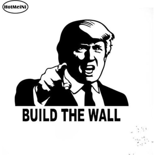 Funny Donald Trump Build Wall Vinyl Decal Car Sticker Republican Political Bumper Rear Windshield Art Decor 15*12cm