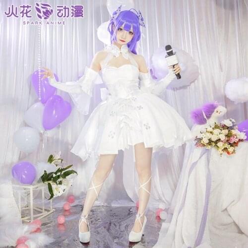 Azur Lane Ship Uniform White lolita Cosplay Costume Women Dress Halloween Cosplay Costume