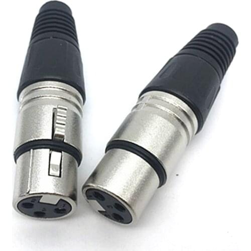1pc 3-Pin 4-Pin 5-Pin Male & Female XLR Microphone Cable Plug Audio Connectors Cannon Cable Terminals SD&HI