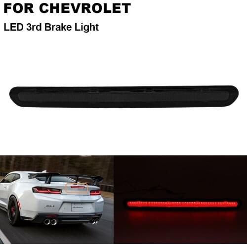 1 Pieces Car For Chevrolet Camaro 2016 2017 2018 2019 2020 Smoked Lens Red LED High Mount third Brake Stop Lamp