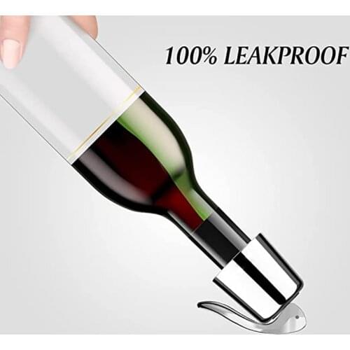 1PC Stainless Steel Wine Bottle Stopper Reusable Leak Proof Beverage Bottle Sealer Wine Fresh Saver Kitchen Barware For Home