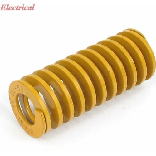 1pc 25mm OD 60mm Long Lightest Load Spiral Stamping Compression Die Spring Yellow