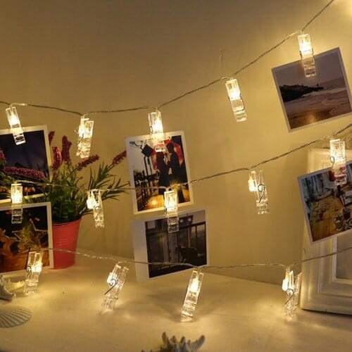 10LED Photo Clips Decorative Lights String Holder for Christmas Tree Bedroom Wedding Party Hanging Photos Pictures Cards Memos