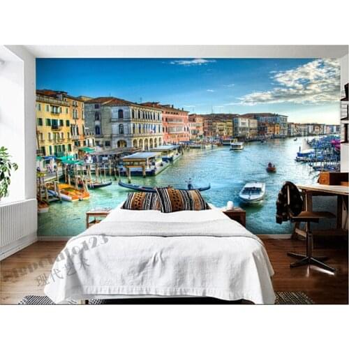 Custom 3D large murals, Venice building oil painting de parede Papel, living room sofa TV bedroom wall paper
