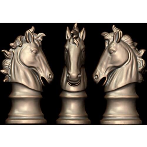 Horse head 3D file in STL format relief for cnc router carving artcam