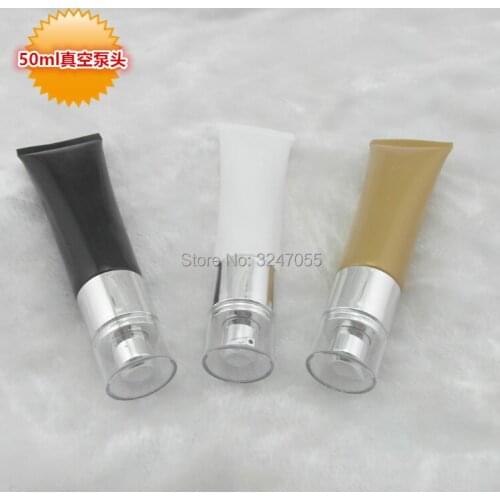 50ml/g Cosmetic Airless Emulsion Tube, Plastic Vacuum Essence Packing Bottle, High Grade Facil Cleanser Storage Hose Soft Tube