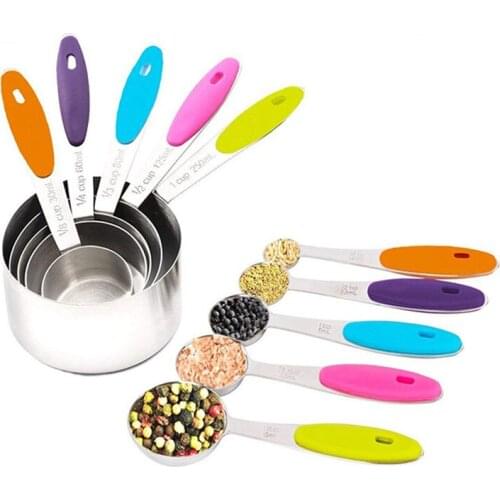 50 Sets Measuring Cups & Spoons Set Stainless Steel Measuring Cup and Measuring Spoon for Dry and Liquid Ingredients Wholesale