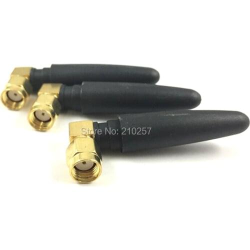 Free Shipping 5pcs 2.4G 2DB Antenna RP-Sma Gold-Plated Connector Wireless Monitoring WIFI Antenna