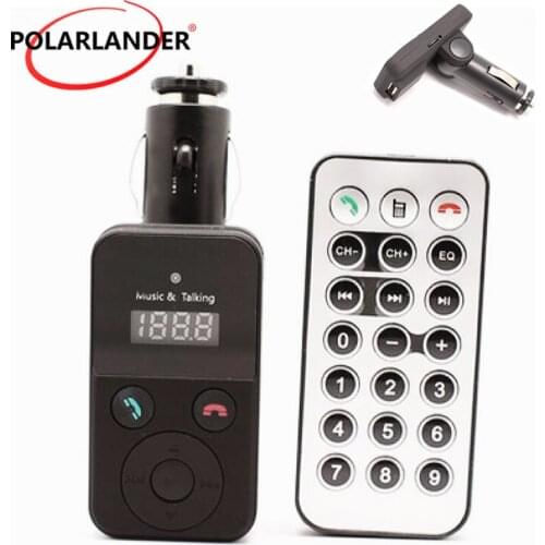 Bluetooth MP3 PlayerHandsfree Car Kit AUX Hands Free FM Transmitter with Dual USB MP3 SD LCD Car Charger Cigarette Lighter