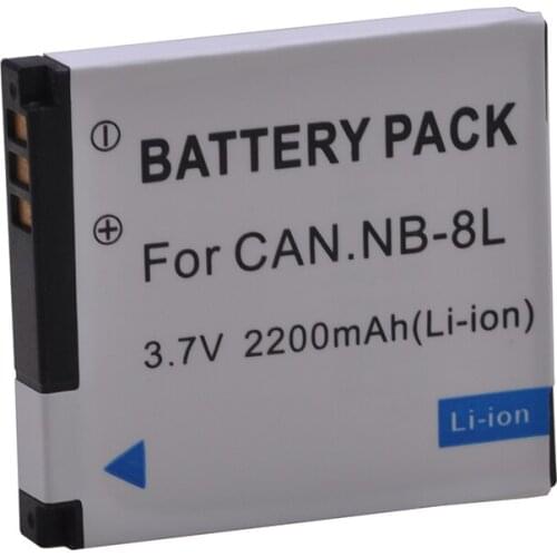 1Pcs 2200mAh NB-8L NB8L 8L Li-ion Battery for Canon PowerShot A3300 A3200 A3100 A3000 A2200 A1200 IS Camera Battery