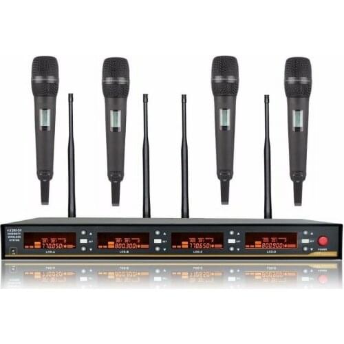 Wireless Stage Microphone UHF Diversity 2 Handheld Wireless Vocal mic for Live Performance