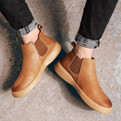 Boots Men Sport Boots Men Leather Mens Black Zapatos Casuales Para Hombre Male Shoes Moccasins For Causal Casual De Cuero