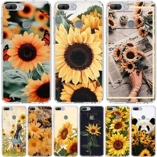 Sunflower Print Beauty Yellow Cover Phone Case for Huawei Y5 Y6 Y7 Y9 2019 Honor 8A 8S 8X 7A 7X 9 10 20 Lite Pro 10i20i Y9S Coqu