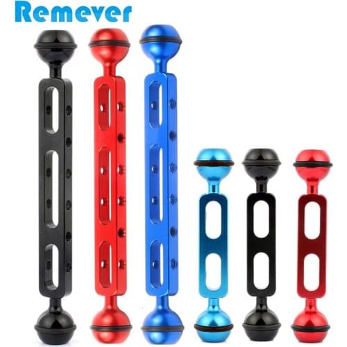 CNC Aluminum Alloy Mounts Holder with Ball Head Adaptor Expansion Arm for Dving Photography Stabilizer Flash Light