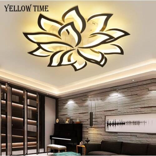 Home Indoor Lighting Modern LED Ceiling Lamps For Living room Bedroom Dining room Kitchen Black&White Chandelier Ceiling Light
