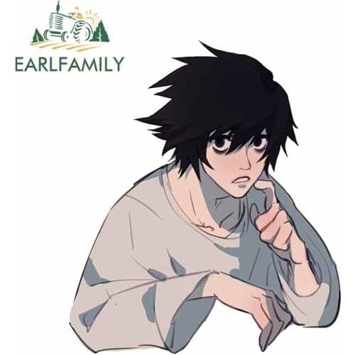 EARLFAMILY 13cm x 11.3cm for Death Note Lawliet Personality Creative VAN Car Stickers Waterproof Scratch-proof DIY Hip Hop Decal