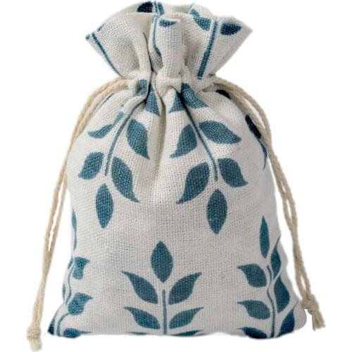 Ferimo 50pcs Printed cotton bag gift jewelry cosmetic toy bundle bag drawstring backpack cotton bag