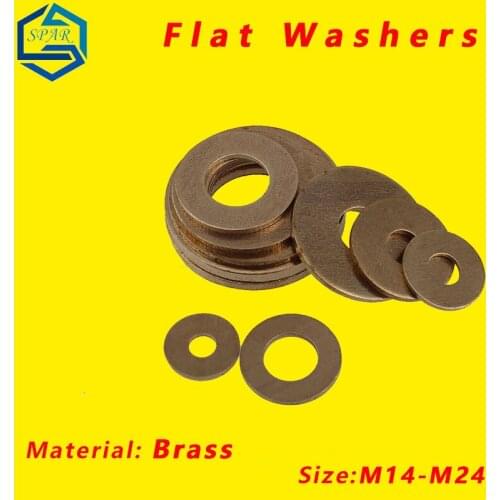 Flat washer Solid Brass Flat Washer Plain Gasket Pad High Quality Copper Meson Pad Sheet Metal Collar Brass Flat Washer GB97