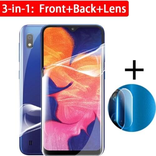 3-in-1 screen back hydrogel film camera lens protector for Samsung Galaxy A10 A10e A10s M10 A 10e 10s M 10 protective not glass