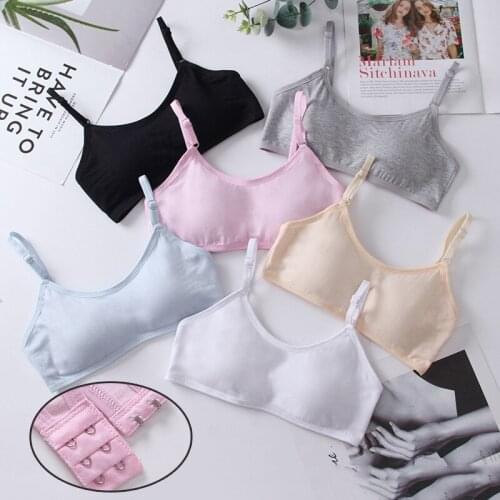 Cotton Bra for Teenage Girls Training Bra Kids Underwear Lingerie Young Girls Breathable Tube Tops Puberty Teens Running Vest