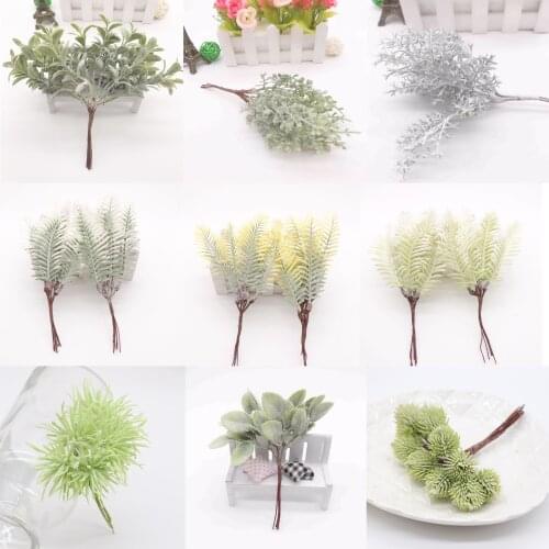 6 pieces artificial plant grass wedding wreath Christmas decoration accessories artificial flowers