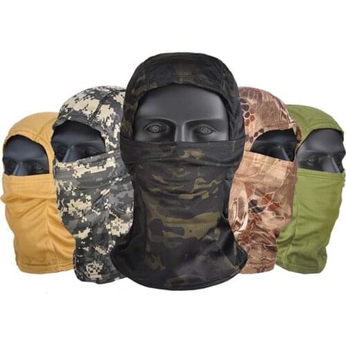 Outdoor Active Camouflage Balaclava Full Face Mask CS Wargame Cycling Hunting Army Helmet Liner Tactical Airsoft Cap Scarf
