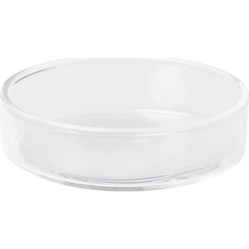 Clear Glass Shrimp Food Round Dishes Small Fish Feeding Bowl Ornamental Supplies