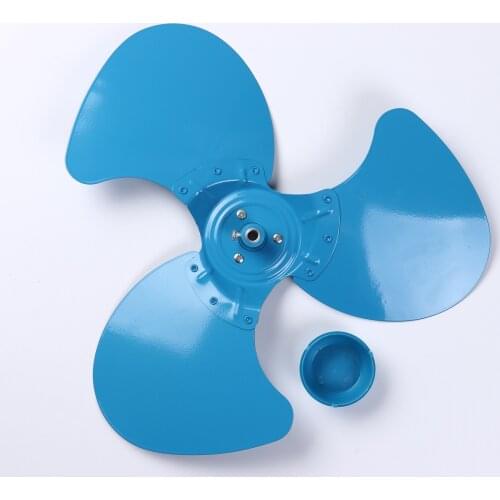 14 Inch Household Silence Metal Fan Blades 3 Leaves with Nut Cover for Standing Pedestal Fan Table Fanner Accessories