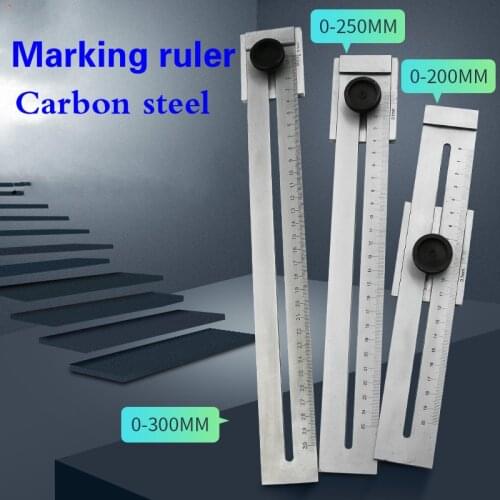 Marking ruler 0-200mm 0-250mm 0-300mm Screw Cutting Marking Gauge Mark Scraper Tool For Woodworking Measuring layout tools